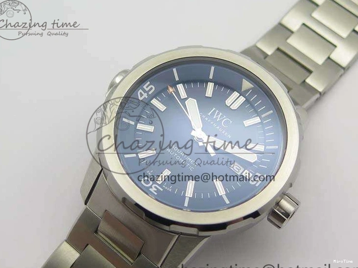 MIROTIME 0217 EasyMatch Aquatimer Automatic IW329004 V6F 1:1 Best Edition Blue Dial On SS Bracelet MIYOTA 7224